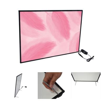 China Simple Modern A4 Size Ultra Slim Super Bright Indoor Advertising Led Memu Board Display Light Box Photo for sale