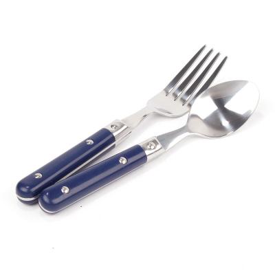 China 3 Piece Stainless Steel Fork And Spoon Portable Style Disposable Simple Household Home Use for sale