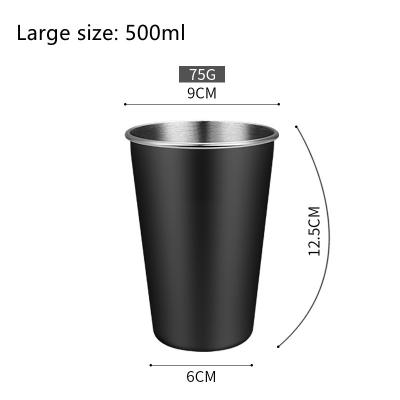 China Viable Made In China Kitchen Supplies Black Single Layer Cold Drink Cup Portable China Kitchen Supplies for sale