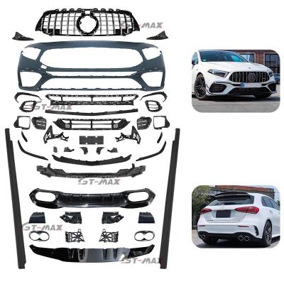 China Auto Parts Plastic Hot Sale PP Front Bumper Rear Bumper Car Body Kits For Mercedes-Benz W177 A45 W117 AMG Good Quality Wholesale for sale