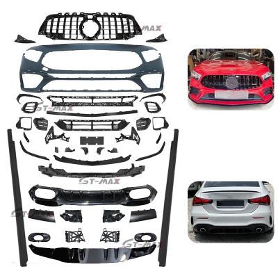 China Auto Parts Plastic Hot Sale Car Front Bumper Rear Bumper Rbody Kits For Mercedes-Benz W177 A35 Good Quality Wholesale A200 Grill for sale