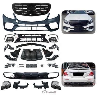 China Body Accessories W213 AMG PP Bodykit E63S Sedan Style Front Bumper With Diffuser For Mercedes Benz E Class2016 2017 2018 2019 W213 AMG Executive for sale