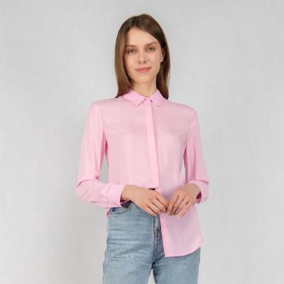 China 2021 Women's Anti-Pilling Basic Squishy Top Lady Soft Casual Blouse Shirt for sale