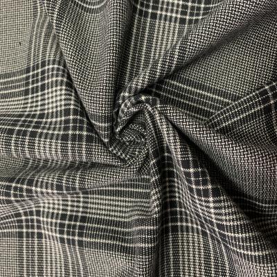 China Plaid 64%poly 34%viscose 2%spandex woven yarn dyed fabric suitable for coat, skirt and pants for sale