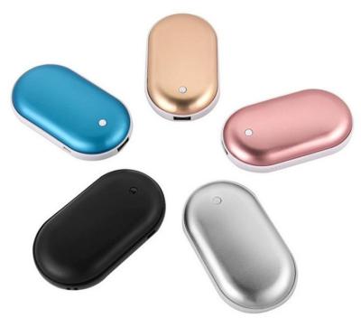 China Keep Warm Cute Rechargeable Electric Power Bank Heater Travel Handy Long Life Mini Pocket USB LED Hand Warmer Power Bank Home for sale