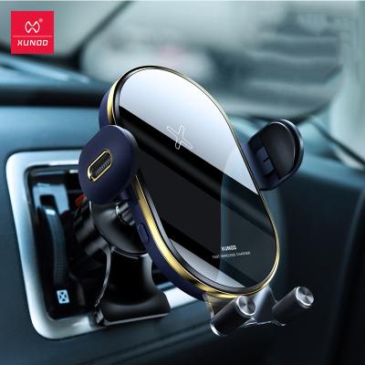 China Smart Ringer Alerts Original Car Wireless Charger XUNDD Clamp 15W Auto Fast Charging Stand For Iphone12 With Infrared Sensor Phone Mount for sale