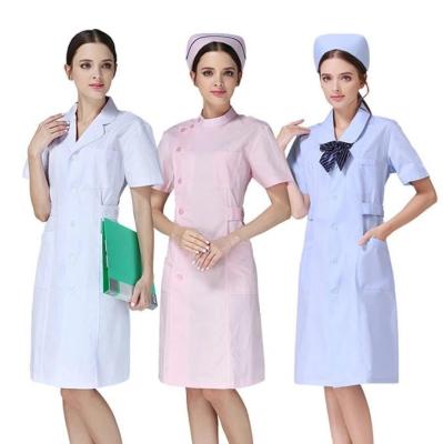 China Factory Supply Breathable Nurse Work Uniform With Cotton Short Sleeve Female Nurse Uniform For Hospital for sale