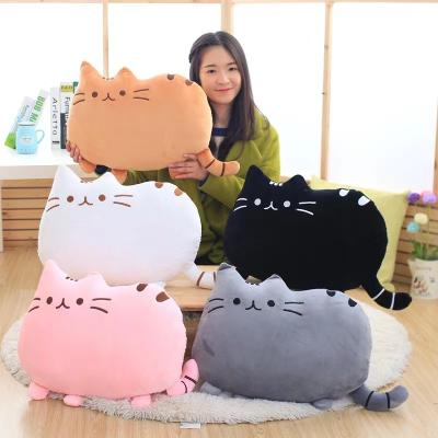 China Plush IN STOCK high quality popular kawaii cute cartoon cat soft animal pillow stuffed for pusheen cookie cat plush toy for sale