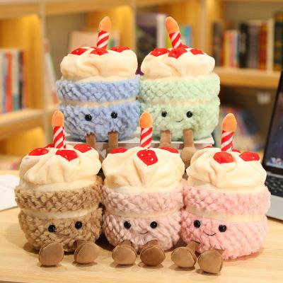 China Plush IN THE RUNNING soft kawaii plushie plushie cute fodd doll stuffed simulation happy birthday cake plush toy for sale