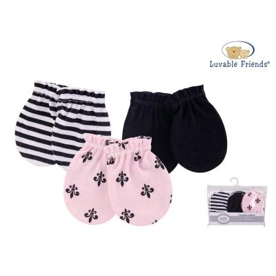 China Luvable Cute Friends Baby Mittens Set Babies 3PK- Line Mittens 100% Cotton No.00532CH for sale