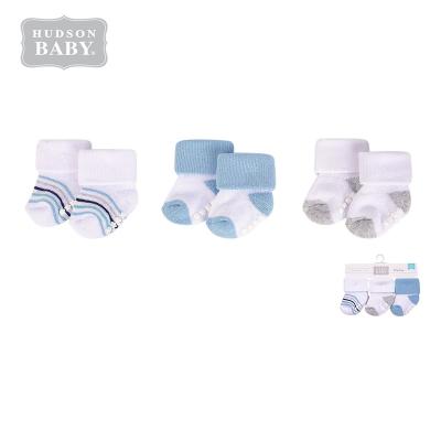 China Hudson Baby Soft Socks Antislip High Quality Baby Blue Boy Socks Cotton for sale