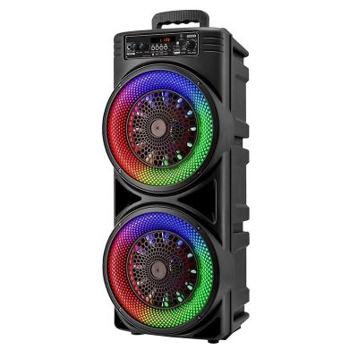 China Dual Colorful LED Light Factory Price TTD-2807 8 Inch BT Speaker Light Subwoofer Mini LED Party High Power Portable Outdoor Karaoke for sale