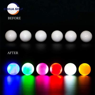 China Hardness: Hot Sale 80 - 90 Golf Light Up LED Practice Golf Balls Muti Color Custom White Light 42mm Golf Product for sale