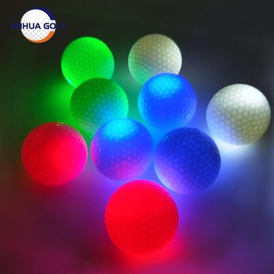 China Hardness: 80 - 90 Golf LED Light Golf Balls Practice Custom White 42mm for sale