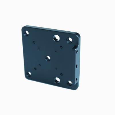 China Aluminum CNC Milling Black Anodized Aluminum Square Motor Mount Base Plate for sale