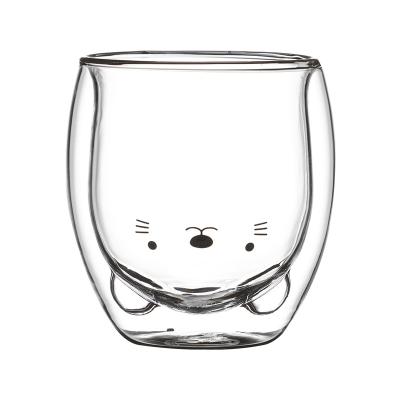 China Viable Manufacturer Design 280ml 3d New Design Beer Borosilicate Glass Hot Selling Coffee Mug for sale