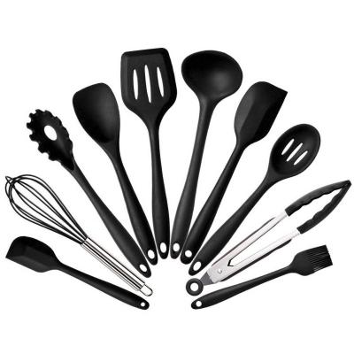 China Viable Hot Selling Fancy Cutlery Set 10pcs Silicone Dinnerware Kitchen Accessories Cooking Tools for sale