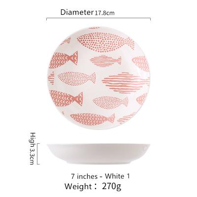 China 2022 viable factory wholesale 8 inch Halloween gift fruit hand painted snack plateceramic ceramic dinner plate set for sale