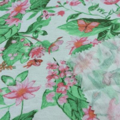 China Stretch 95/5 Raypn Print Knitting Fabric / Span S/J for sale