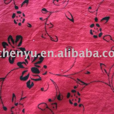 China Anti Pill Cotton 100% Flocking Woven Fabric for sale