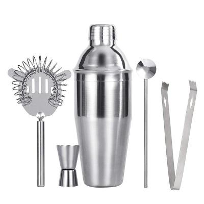 China Sustainable Stainless Steel Cocktail Shaker Set Custom Shaker Boston For Bar Tools for sale