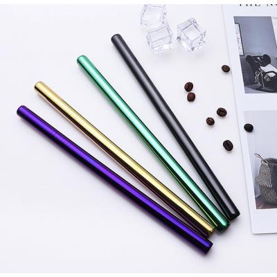 China Viable bulk sale with cleaning brush metal reusable stainless eco-friendly straws for sale