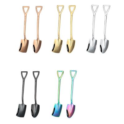 China Mini Sustainable DIY Shovel Spoon Teaspoon Stainless Steel Dessert Spoon for sale