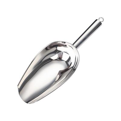 China Viable Custom Kitchen Food Multifunctional Ice Cube Scoop Stainless Steel Scoop for sale