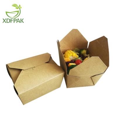 China Disposable Lunch Box Wholesale Direct Factory Supply Kraft Paper Food Bowl for sale