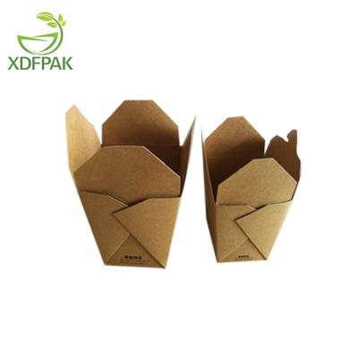 China Disposable 16 Ounce Paper Noodle Box Paper Food Packaging Bulk Brown Box Packaging Direct Supply Wholesale Disposable for sale