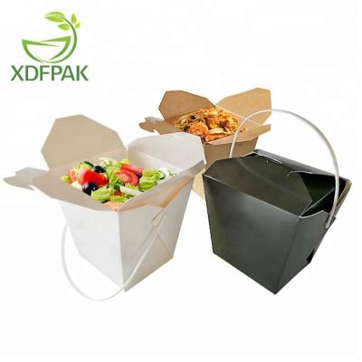 China Disposable Microwavable Take Out Paper Food Container Box Disposable Paper Food Container for sale