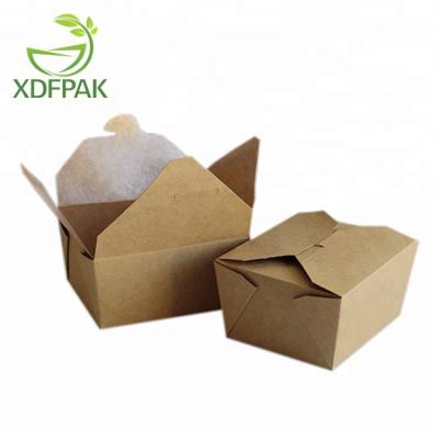 China Disposable biodegradable paper lunch box, paper takeaway box, disposable lunch box and paper takeaways for sale