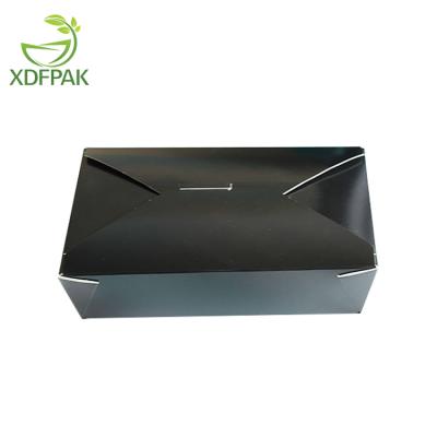 China Customized Disposable Food Graded Rectangle Takeout Paper Box Rectangle Food Takeout Paper Box Food Takeout Paper Box for sale