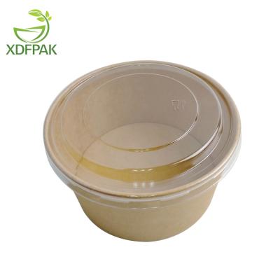 China Environmental Protection Wrapping Paper Salad Material Disposable Paper Box With PLA Coating Disposable Salad Box Wrapping Paper Bowl Around Takeout Box for sale