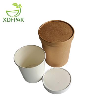 China Disposable / Recyclable / Biodegradable Pla Laminated Take Out Take Out Hot Soup Bowls To Hold Food for sale