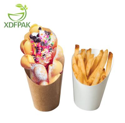 China Disposable High Quality Custom Printed Chip Scoop Disposable Hot Paper Cup for sale