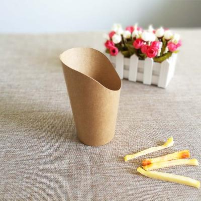 China Food Grade Disposable Cardboard French Fries Paper Cups for sale