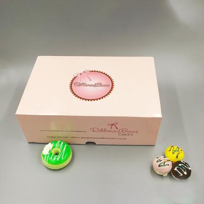 China Recyclable Custom Disposable Paper Donut Packaging Box for sale