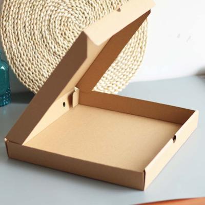 China Recyclable Custom Design Brown Pizza Packaging Box Pizza Take Out Baking Packing Box Disposable Food Take Out Packing Box for sale