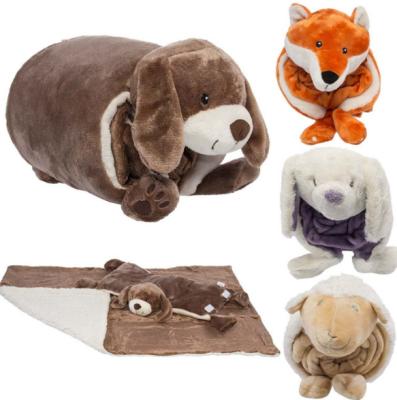 China PORTABLE Wholesale Custom Polyester Flannel Plush 100% Cute Animal Pillow Cover for sale