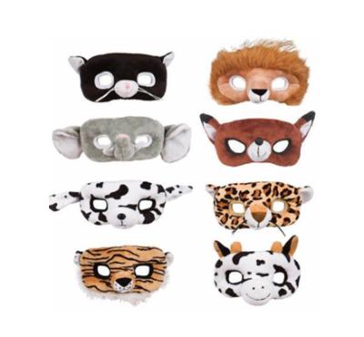 China WHOLESALE FREE SAMPLE Plush Animal Mask ALL 3d Plush Animal Animal Mask And Tails For Party for sale