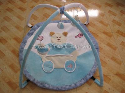 China Polyester baby play gym mat with music and non-toxic mosquito net/baby play mat/gym and round baby play mats for sale