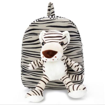 China Kindergarten Cartoon Bag Backpack Plush Toy Baby Cartoon Plush Backpack Animal Toy for sale