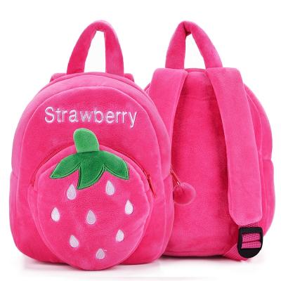 China New Design Comfortable 100% Plush Fruit Backpack Candy Bag Polyester Plush Fruit Bag for sale