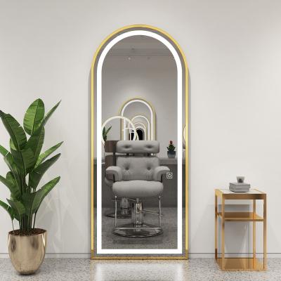 China MOQ: Newest 1PC Salon Furniture Barber Mirrors Led Mirror Bathroom Mirrored Dresser Styling Salon Station For Sale for sale