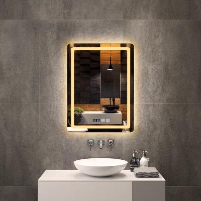 China China Smart Home Decoration Magnifying Furniture Led Rectangle Touch Sensor Switch Vanity Hotel Bathroom Mirror Backlit Wall Mounted Light for sale