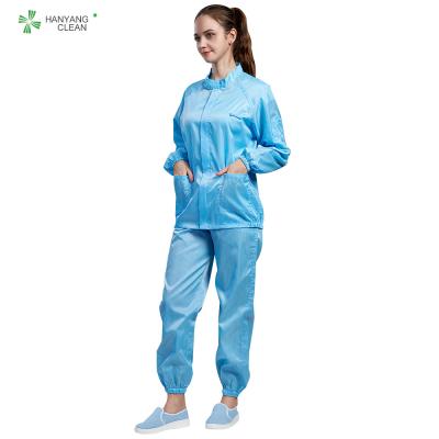 China ESD XL Pharmaceutical Anti Static Garments Jacket 100D Electronic ESD Work Pants for sale