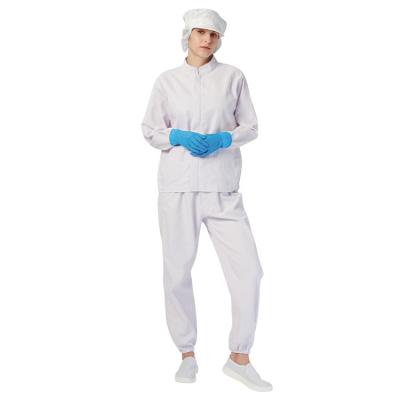 China Comfortable Soft Dust Free Food Processing Uniform Anti Static ESD Food Factory Uniforms for sale