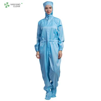 China Sterilized Hooded Esd Protective Clothing Zipper Open 0.28kg / Set Unit Weight for sale