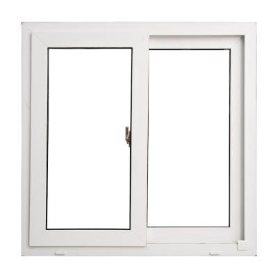 China Sliding Panama 4mm PVC Single Glass White Sliding Windows for sale